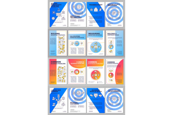 Business Challenges Brochure Templates for Graphic Design