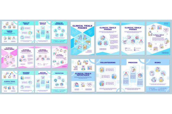 Clinical Trials Types Brochure Templates for Graphic Design