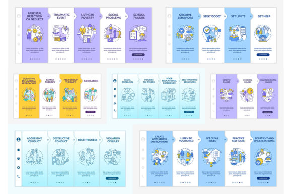 Conduct Disorder Risk Factors Graphic Templates for Local Branding
