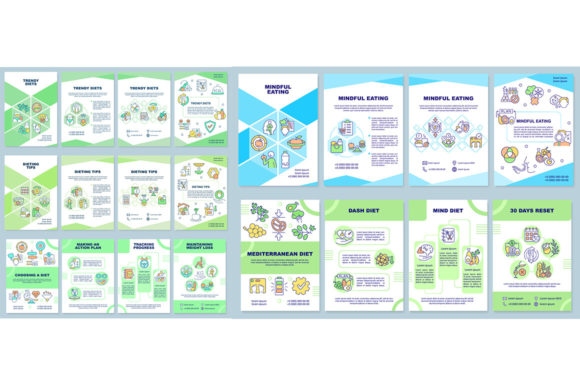 Dieting Brochure Template Set for Graphic Templates