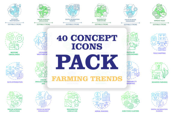 Farming Trends Concept Icons Bundle Review