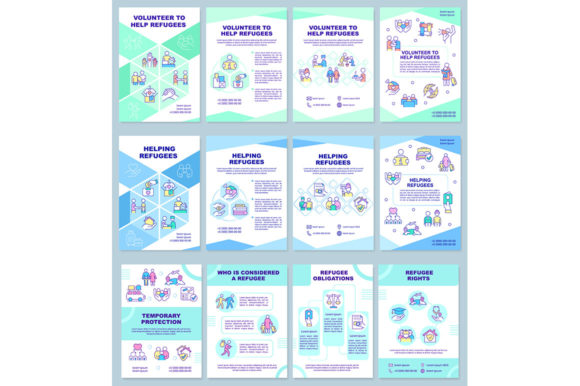 Helping Refugees Brochure Template Set for Graphic Templates