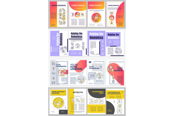 Homelessness Problem Brochure Templates for Crafting Projects