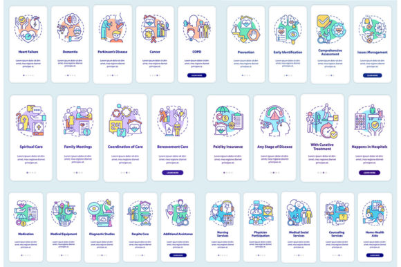Hospice and Palliative Care Mobile Apps Graphic Templates