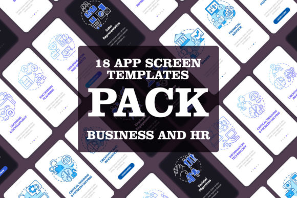 HR and Business Management Mobile Apps Graphics