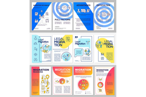 Legal Migration Brochure Template Set for Professional Graphics