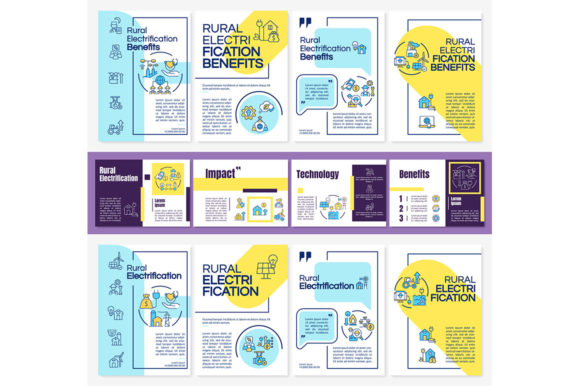 Rural Electrification Brochure Templates for Graphic Design