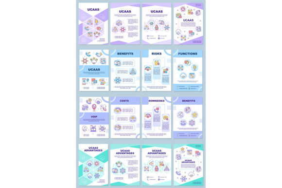 UCaaS Brochure Template Set for Graphic Templates