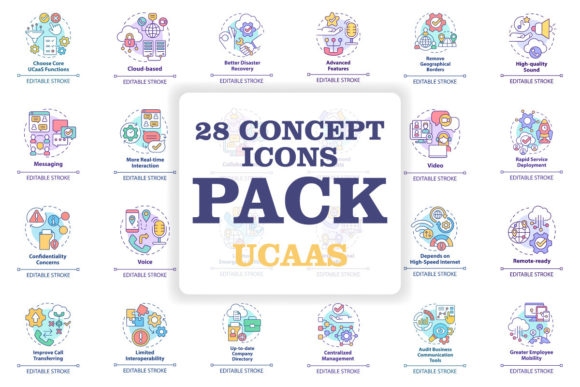 UCaaS Concept Icons Bundle Review for Embroidery Projects